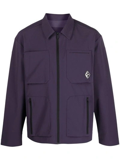 A-cold-wall* Diamond-patch Shirt Jacket In Purple | ModeSens