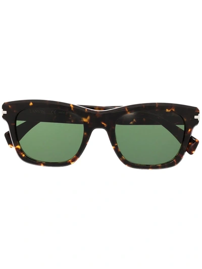 Shop Lanvin Lnv620s Square-frame Sunglasses In Brown