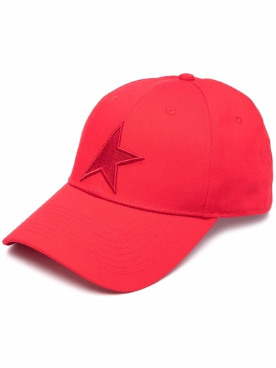 Shop Golden Goose Logo-patch Cap In Red