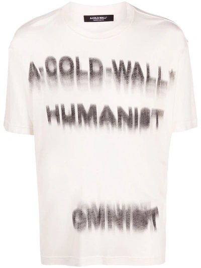 Shop A-cold-wall* Slogan-print T-shirt In White