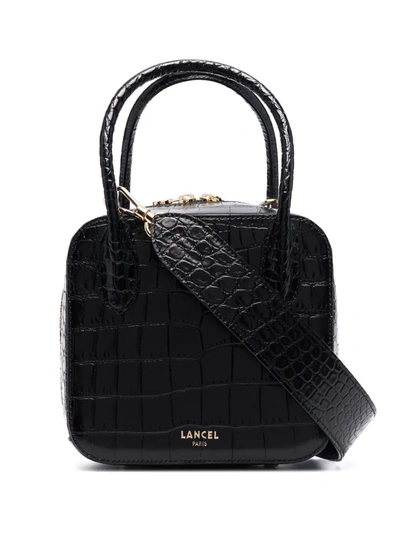 Lancel Crocodile-effect Leather Bag In Black | ModeSens