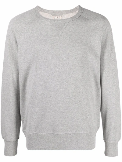 Shop Fortela Harvard Crew-neck Jersey Sweatshirt In Grey