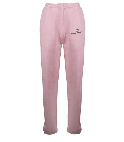 Shop Chiara Ferragni Logo Basic Pink Sweatpants