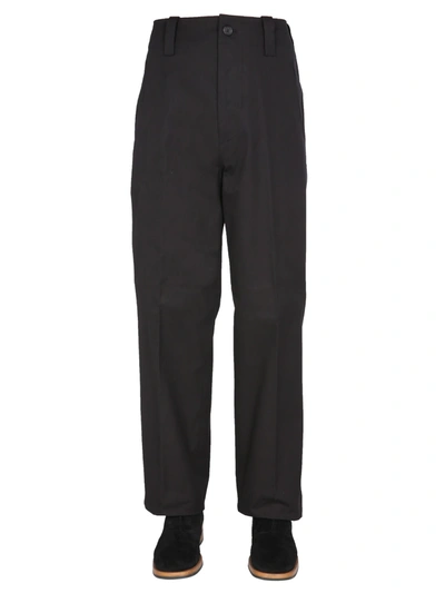Shop Margaret Howell Regular Fit Trousers In Nero