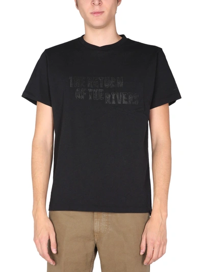 Shop Engineered Garments Printed T-shirt In Nero