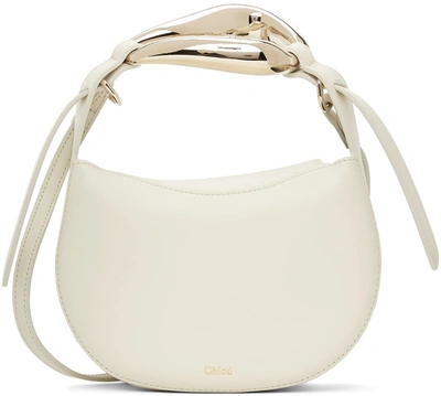 Shop Chloé Off-white Small Kiss Bag In 119 Natural White