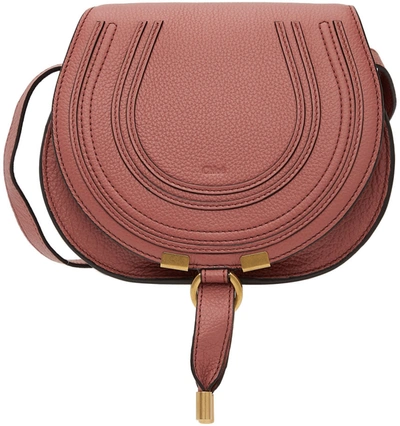 Chloé Dark Pink Small Marcie Cross-body Bag In 6s2 Faded Rose