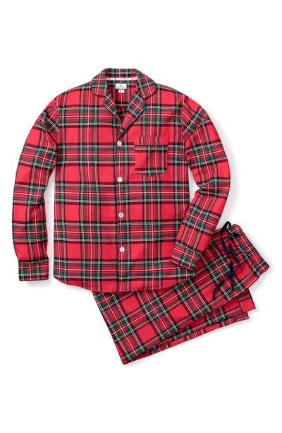 Shop Petite Plume Imperial Tartan Flannel Pajamas In Red