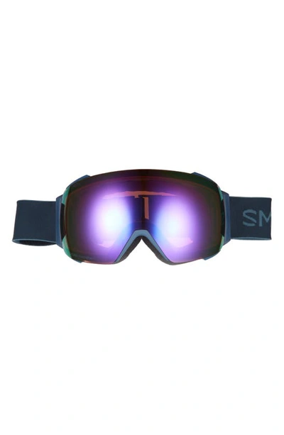 Shop Smith I/o Mag™ Snow Goggles In French Navy Violet Mirror
