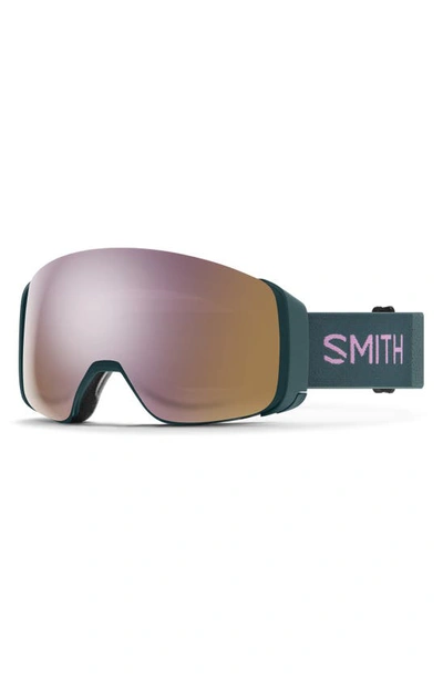 Shop Smith 4d Mag 203mm Snow Goggles In Everglade Rose Gold