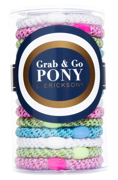 Shop L Erickson Grab & Go Set Of 15 Ponytail Holders In Dazzle