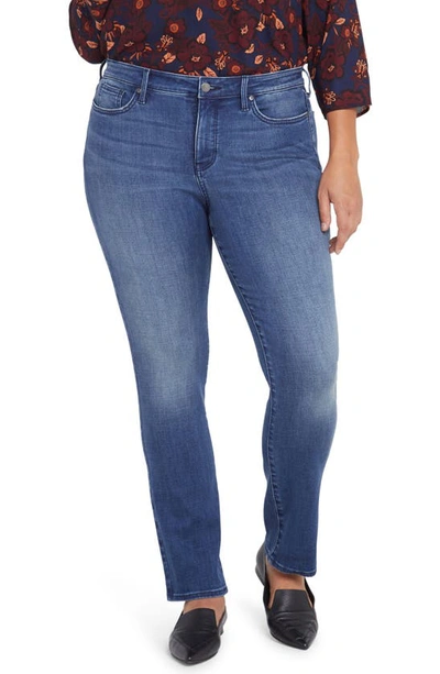 Shop Nydj Sheri Slim Straight Leg Jeans In Bluewell