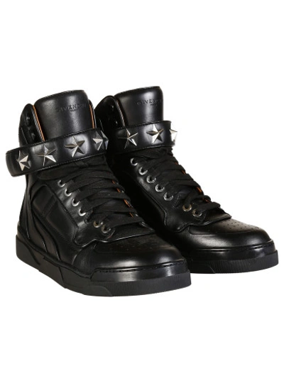 Shop Givenchy Tyson High-top Stars Sneakers In Black