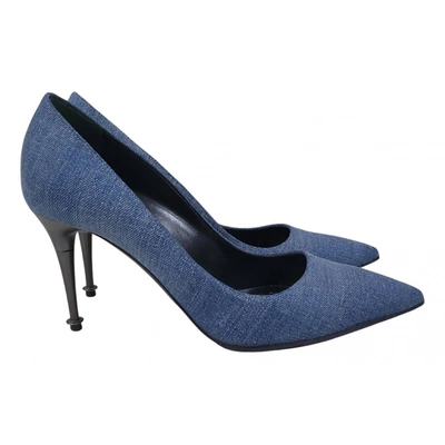 Pre-owned Tom Ford Cloth Heels In Blue