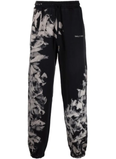 Shop Daily Paper Abstract Print Track Pants In Black