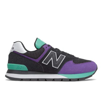 New Balance 574 Rugged Sneaker In Black/purple | ModeSens