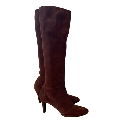 Pre-owned Michel Vivien Leather Boots In Brown