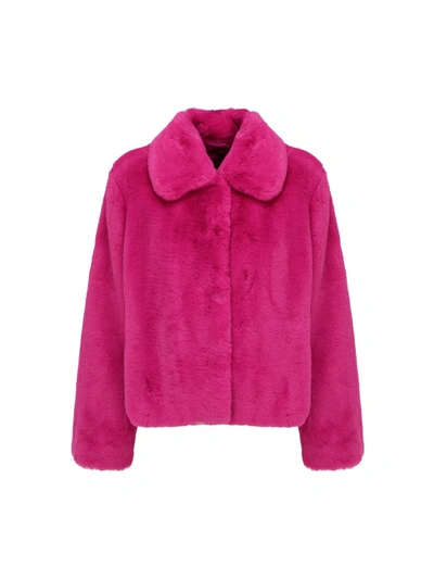 Shop Stand Studio Marcella Faux Fur Jacket In Pink
