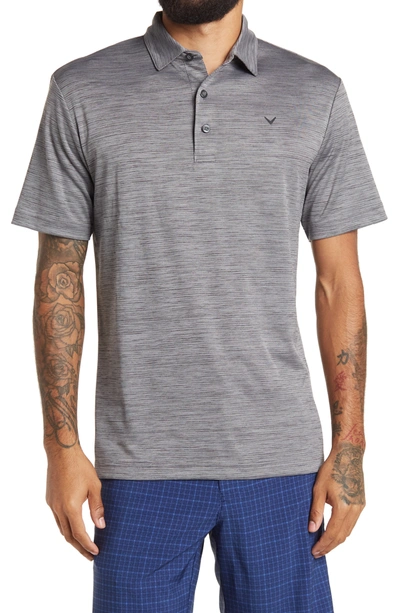 Shop Callaway Golf Textured Polo Shirt In Black Heather