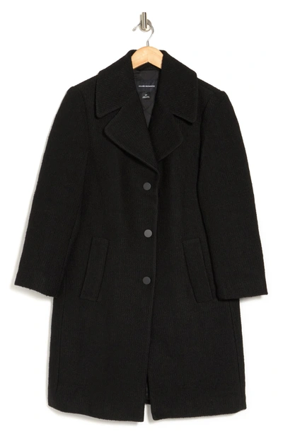 Shop Club Monaco Quilted Boucle Coat In Black