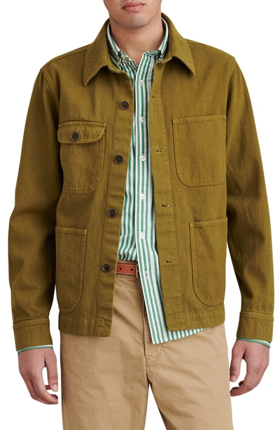 Shop Alex Mill Garment Dyed Work Jacket In Golden Olive
