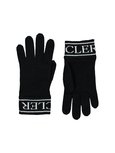 Shop Moncler Kids Gloves In Black
