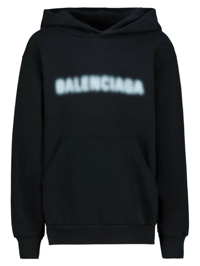 Shop Balenciaga Kids Hoodie In Black