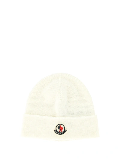 Shop Moncler Kids Beanie In White