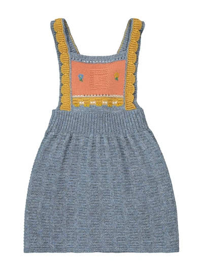 Shop Gucci Kids Dress For Girls In Grey