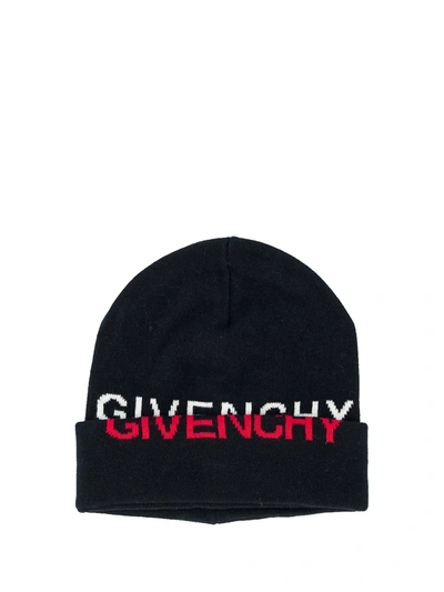 Shop Givenchy Kids Beanie For Boys In Black