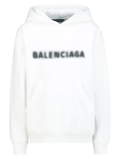 Shop Balenciaga Kids Hoodie In White