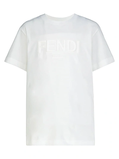 Shop Fendi Kids T-shirt In White