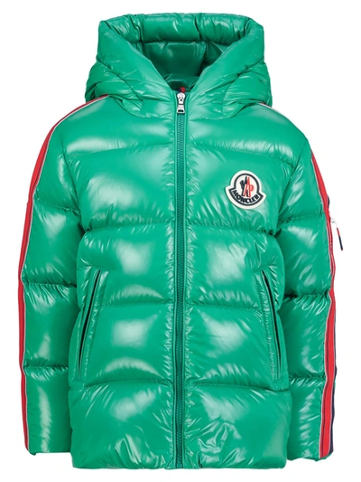 Shop Moncler Kids Down Jacket For Boys In Green