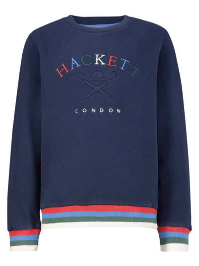 Shop Hackett London Kids Blue Sweatshirt For Boys