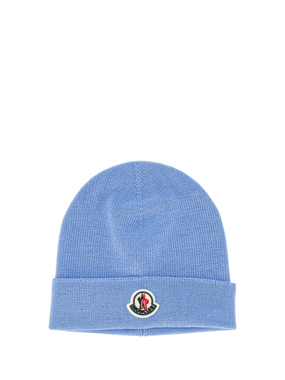 Shop Moncler Kids Beanie For Unisex In Blue