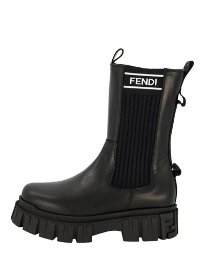 Shop Fendi Kids Boots For Girls In Black