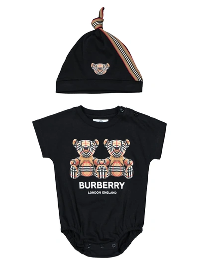 Shop Burberry Kids Clothing Set In Multicoloured