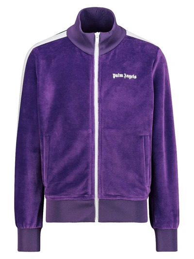 Shop Palm Angels Kids Sweat Jacket For Girls In Purple
