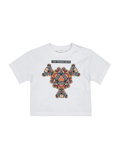 Shop Burberry Kids T-shirt For Boys In White