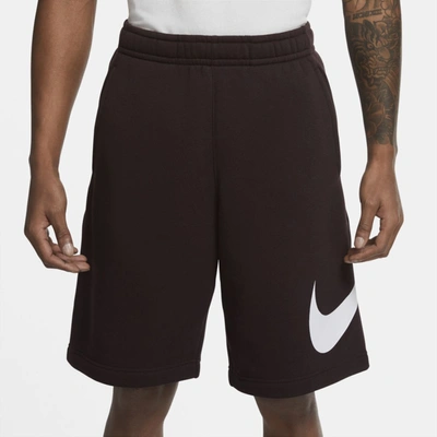 Shop Nike Sportswear Club Men's Graphic Shorts In Brown Basalt,brown Basalt