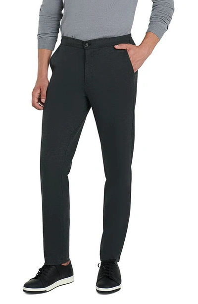 Shop Bugatchi Stretch Knit Pants In Anthracite