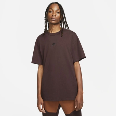 Shop Nike Sportswear Premium Essential Men's T-shirt In Brown Basalt,black