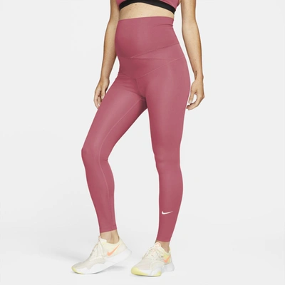 Shop Nike Women's One (m) High-waisted Leggings (maternity) In Pink