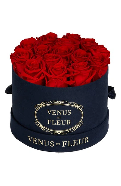 Shop Venus Et Fleur Classic Small Round Eternity Roses In Red