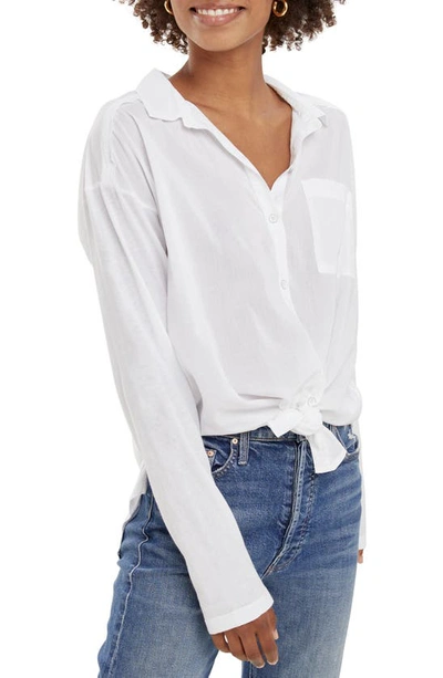 Shop Splendid Paige Button-up Shirt In White