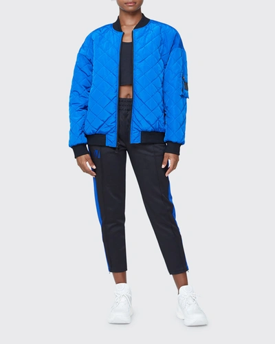 Shop Voice Of Insiders Unisex Reversible Bomber Jacket In Blue