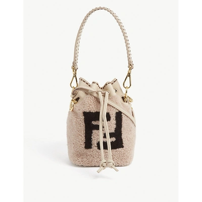 Women's Straw 'mon Tresor' Mini Bucket Bag by Fendi