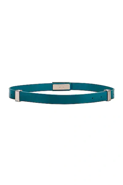 Bottega Veneta Triangle Lock Leather Belt In Blaster & Silver