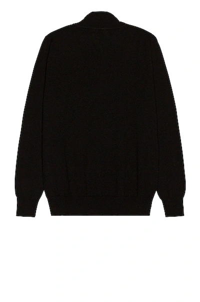 Shop Ghiaia Cashmere Cashmere Quarter Zip In Black