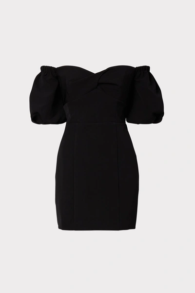 Shop Milly Vera Off The Shoulder Cady Dress In Black